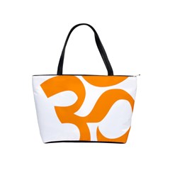 Hindu Om Symbol (orange) Shoulder Handbags