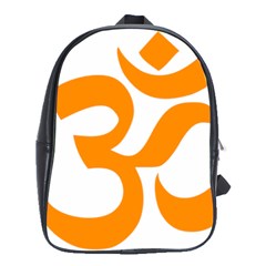 Hindu Om Symbol (orange) School Bags(large) 