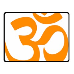 Hindu Om Symbol (orange) Double Sided Fleece Blanket (small)  by abbeyz71