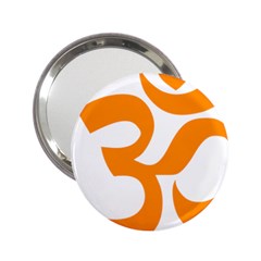 Hindu Om Symbol (orange) 2 25  Handbag Mirrors by abbeyz71