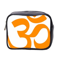 Hindu Om Symbol (orange) Mini Toiletries Bag 2-side by abbeyz71