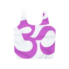 Hindu Om Symbol (bright Purple) Full Print Recycle Bags (s)  by abbeyz71