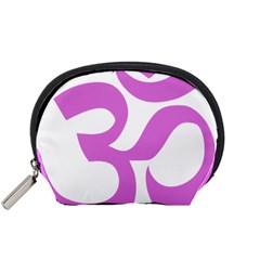 Hindu Om Symbol (bright Purple) Accessory Pouches (small)  by abbeyz71