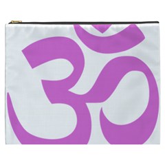 Hindu Om Symbol (bright Purple) Cosmetic Bag (xxxl)  by abbeyz71