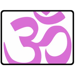 Hindu Om Symbol (bright Purple) Double Sided Fleece Blanket (large)  by abbeyz71