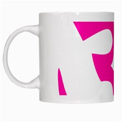 Hindu Om Symbol (pink) White Mugs by abbeyz71