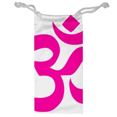 Hindu Om Symbol (pink) Jewelry Bag by abbeyz71