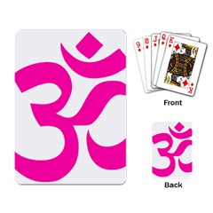 Hindu Om Symbol (pink) Playing Card by abbeyz71