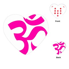 Hindu Om Symbol (pink) Playing Cards (heart)  by abbeyz71