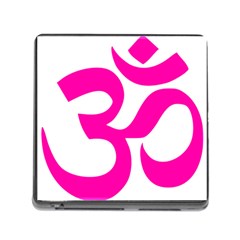 Hindu Om Symbol (pink) Memory Card Reader (square) by abbeyz71