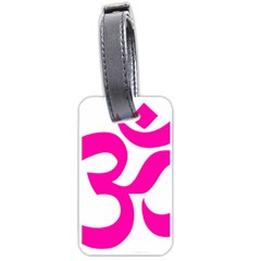 Hindu Om Symbol (pink) Luggage Tags (one Side)  by abbeyz71