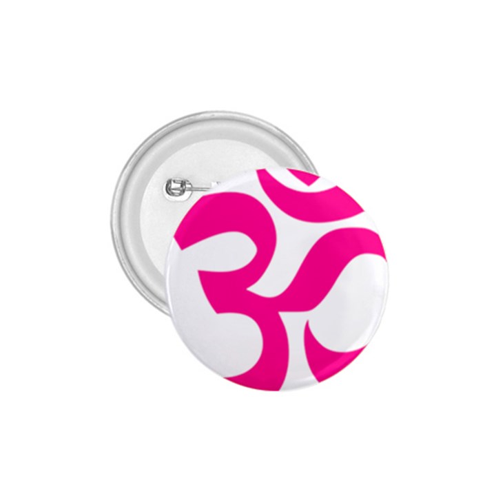 Hindu Om Symbol (Deep Pink) 1.75  Buttons