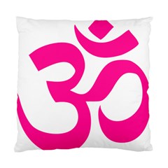Hindu Om Symbol (deep Pink) Standard Cushion Case (two Sides) by abbeyz71