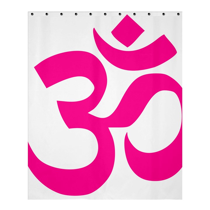Hindu Om Symbol (Deep Pink) Shower Curtain 60  x 72  (Medium) 
