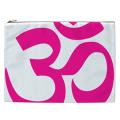 Hindu Om Symbol (deep Pink) Cosmetic Bag (xxl) 