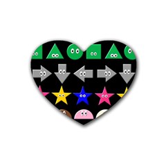 Cute Symbol Heart Coaster (4 Pack)  by Nexatart