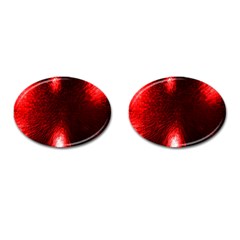 Box Lights Red Plaid Cufflinks (oval) by Mariart