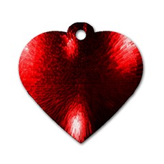 Box Lights Red Plaid Dog Tag Heart (one Side)