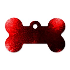 Box Lights Red Plaid Dog Tag Bone (two Sides) by Mariart