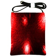 Box Lights Red Plaid Shoulder Sling Bags by Mariart