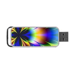 Bright Flower Fractal Star Floral Rainbow Portable Usb Flash (one Side) by Mariart