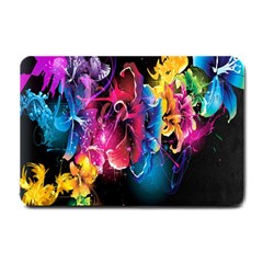 Abstract Patterns Lines Colors Flowers Floral Butterfly Small Doormat 