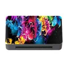 Abstract Patterns Lines Colors Flowers Floral Butterfly Memory Card Reader With Cf