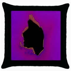 Buffalo Fractal Black Purple Space Throw Pillow Case (black) by Mariart