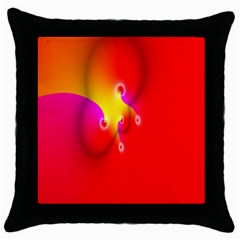 Complex Orange Red Pink Hole Yellow Throw Pillow Case (black) by Mariart