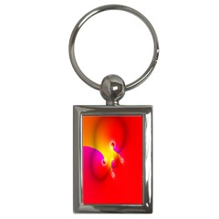 Complex Orange Red Pink Hole Yellow Key Chains (rectangle) 