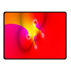 Complex Orange Red Pink Hole Yellow Fleece Blanket (small) by Mariart