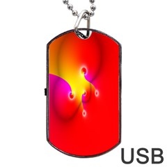 Complex Orange Red Pink Hole Yellow Dog Tag Usb Flash (one Side) by Mariart