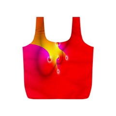 Complex Orange Red Pink Hole Yellow Full Print Recycle Bags (s) 