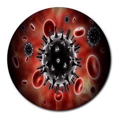 Cancel Cells Broken Bacteria Virus Bold Round Mousepads by Mariart