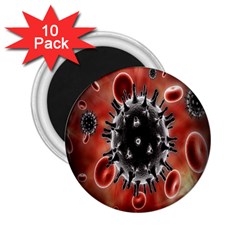 Cancel Cells Broken Bacteria Virus Bold 2 25  Magnets (10 Pack)  by Mariart