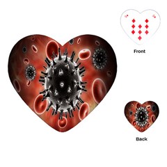 Cancel Cells Broken Bacteria Virus Bold Playing Cards (heart) 