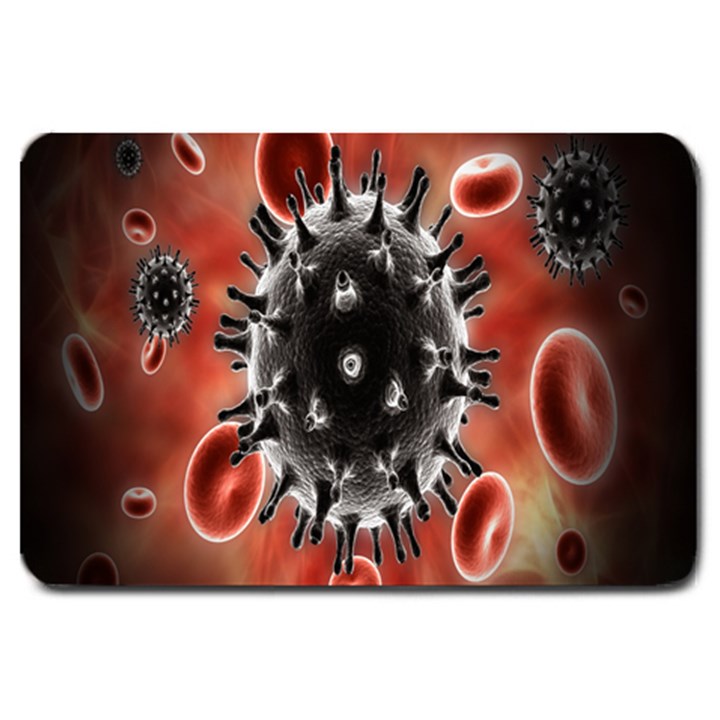 Cancel Cells Broken Bacteria Virus Bold Large Doormat 