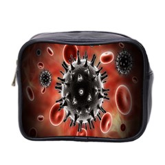 Cancel Cells Broken Bacteria Virus Bold Mini Toiletries Bag 2-side