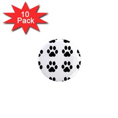 Claw Black Foot Chat Paw Animals 1  Mini Magnet (10 Pack) 