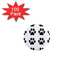 Claw Black Foot Chat Paw Animals 1  Mini Magnets (100 Pack) 