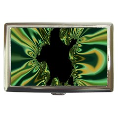 Burning Ship Fractal Silver Green Hole Black Cigarette Money Cases by Mariart