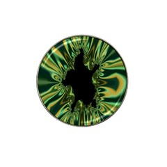 Burning Ship Fractal Silver Green Hole Black Hat Clip Ball Marker (10 Pack) by Mariart