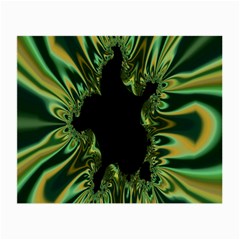 Burning Ship Fractal Silver Green Hole Black Small Glasses Cloth by Mariart