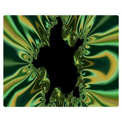 Burning Ship Fractal Silver Green Hole Black Double Sided Flano Blanket (medium)  by Mariart