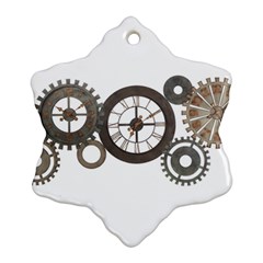 Hour Time Iron Snowflake Ornament (two Sides)