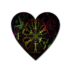 Inner Peace Star Space Rainbow Heart Magnet