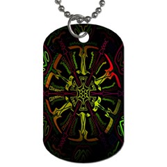 Inner Peace Star Space Rainbow Dog Tag (two Sides) by Mariart