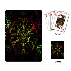 Inner Peace Star Space Rainbow Playing Card by Mariart