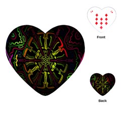 Inner Peace Star Space Rainbow Playing Cards (heart) 