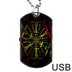 Inner Peace Star Space Rainbow Dog Tag Usb Flash (two Sides) by Mariart